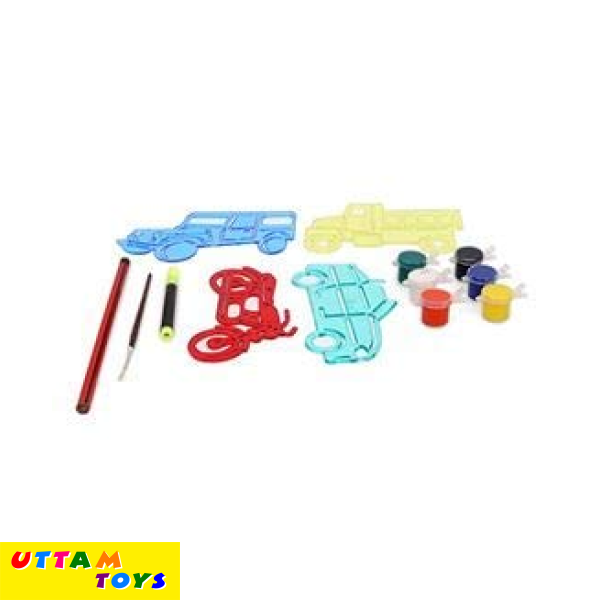 Virgo Toys Hobby Art Jr Vehicles 1- Stencil Art & Craft Kit