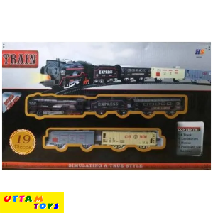 Haishu Toys Train 19 piece Set Battery Operated True Style (Black)