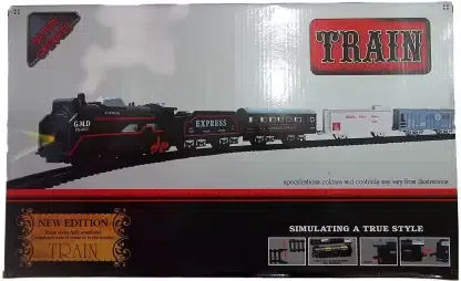 Haishu Toys Train 19 piece Set Battery Operated True Style (Black)
