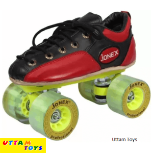 JJ Jonex Fix Body Quad Shoe Roller Skates With Bag Size 10 - Red
