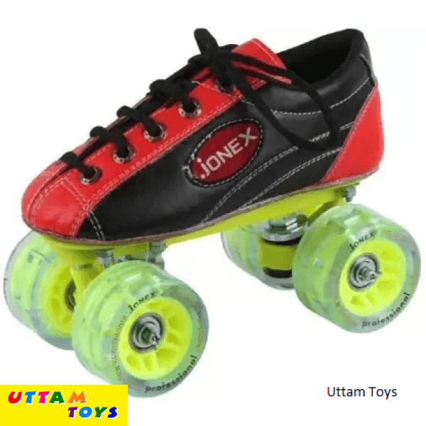 JJ Jonex Fix Body Quad Shoe Roller Skates With Bag Size 10 - Red