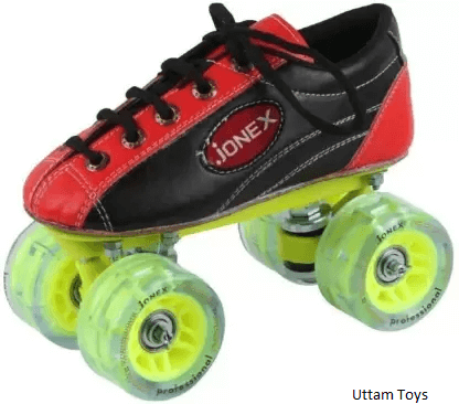 JJ Jonex Fix Body Quad Shoe Roller Skates With Bag Size 10 - Red