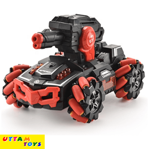 Uttam Toys Rc Car Water Bomb Remote Control Car Gesture Sensing RC Stunt Car 2.4GHz with 180° Rotating Shooting & 360° Rotating Tank