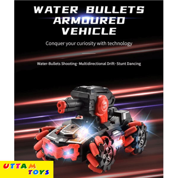 Uttam Toys Rc Car Water Bomb Remote Control Car Gesture Sensing RC Stunt Car 2.4GHz with 180° Rotating Shooting & 360° Rotating Tank