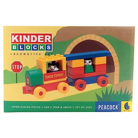 Peacock Kinder Blocks Locomotive Set