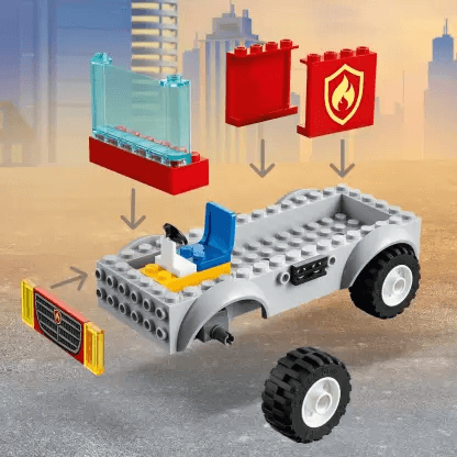 Lego Fire Ladder Truck (Multicolor)
