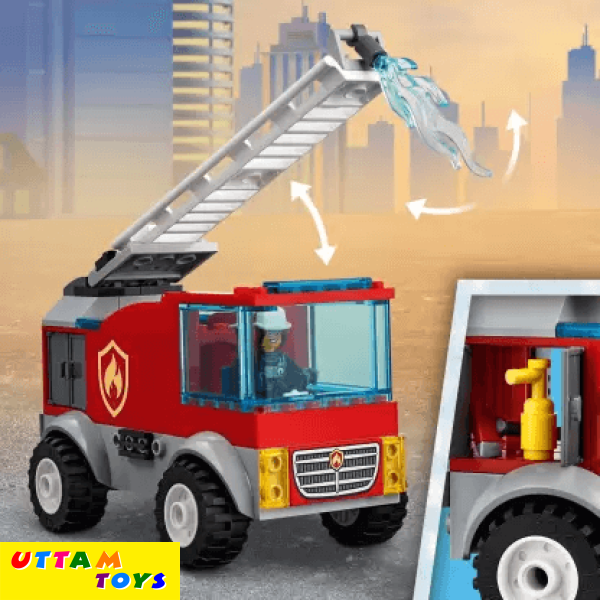 Lego Fire Ladder Truck (Multicolor)