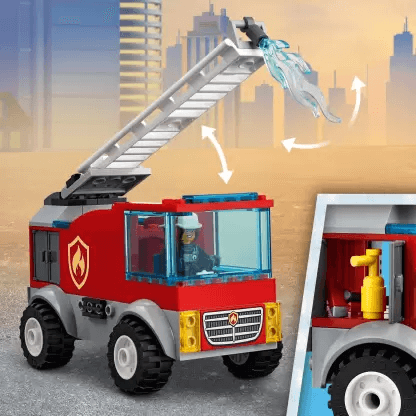 Lego Fire Ladder Truck (Multicolor)