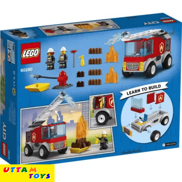 Lego Fire Ladder Truck (Multicolor)