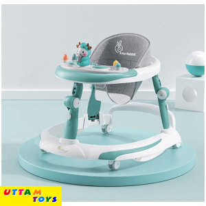 R For Rabbit Little Feet Plus Walker - Detachable Toy Bar/Meal Tray With Music & Light, 3 Level Height/4 Level Seat Adjustment