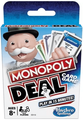 Hasbro Gaming Monopoly Deal Card Game for Families and Kids Ages 8 and Up (Multicolor)