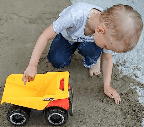 Monster Machines Friction Powered Push and Go Dumper Construction Truck Toys (Red/Yellow)