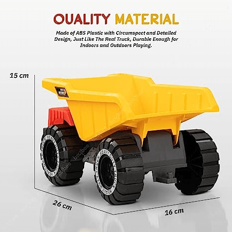 Monster Machines Friction Powered Push and Go Dumper Construction Truck Toys (Red/Yellow)