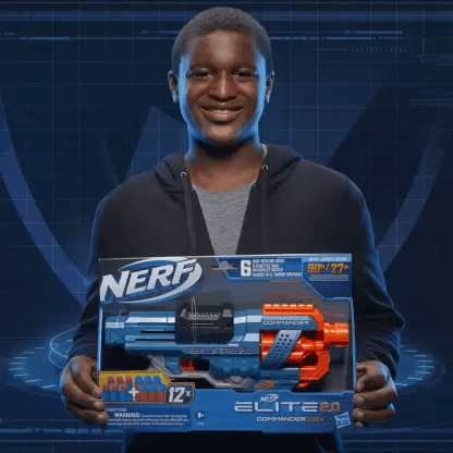 Nerf Elite 2.0 Commander RD-6 Dart Toy Blaster,6-Dart Rotating Drum,Incl. 12 Darts Guns & Darts