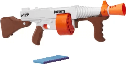 Nerf Fortnite DG Dart Blaster, 15-Dart Rotating Drum, Pump Action, 15 Darts,Inspired Fortnite Video Game Guns & Darts