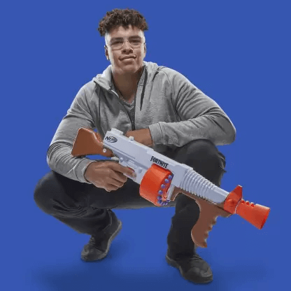 Nerf Fortnite DG Dart Blaster, 15-Dart Rotating Drum, Pump Action, 15 Darts,Inspired Fortnite Video Game Guns & Darts