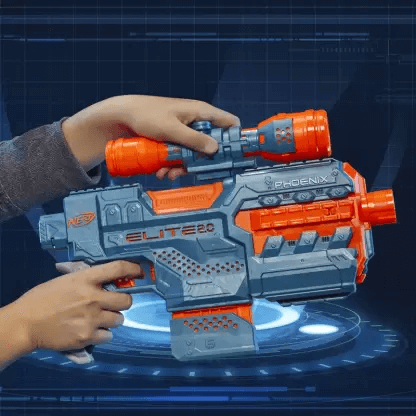 Nerf Elite 2.0 Phoenix CS-6 Motorized Blaster,6-Dart Clip,Scope,Incl. 12 Darts,for 8+ Guns & Darts