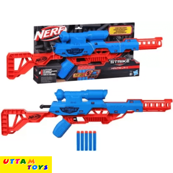 Nerf Alpha Strike Mantis LR-1 Toy Blaster with Targeting Scope, Incl. 5 Darts,for 8+ Guns & Darts