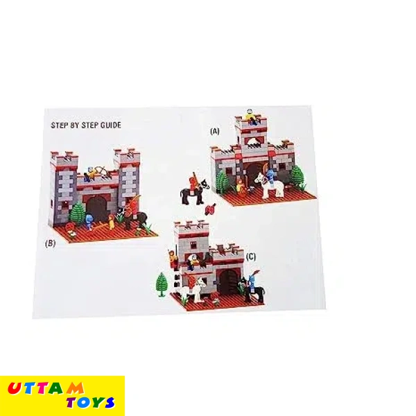 Peacock Junior Castle Set Kinder Block Series | 450+ pcs | Manual Book with Step-by-Step Solution
