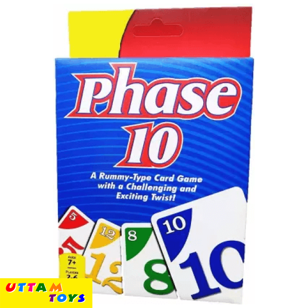 Craveon Phase 10 Card Game A Rummy type Playing card Party & Family Card Games (Multicolor)