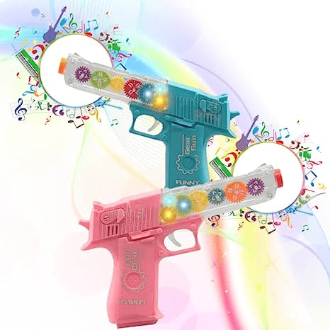 Sms Electric Gear Transparent Gun Toy I Flashing Light & Sound Concept Gun Toy with Music