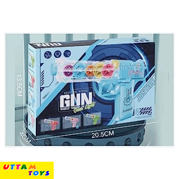 Sms Electric Gear Transparent Gun Toy I Flashing Light & Sound Concept Gun Toy with Music