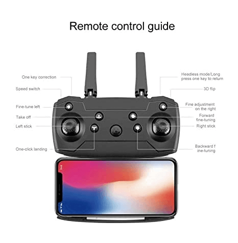 Poldable Drone DM97 Foldable Drone 360degree Eversion, 6 Channel R/C Series,6 Axis RC Quadcopter Altitude Hold, LED Light 2.4GHz , Drone with 4K Live Video , FPV Long Live 2 Battery.