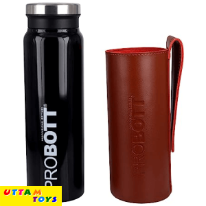 Probott Carry Vacuum Flask Color Covert Black, Hot and Cold Water Bottle with Carry Bag - Capacity 750 ml