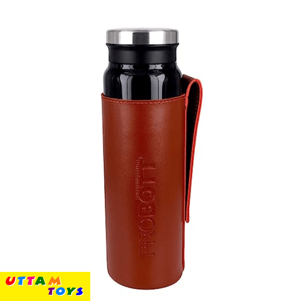 Probott Carry Vacuum Flask Color Covert Black, Hot and Cold Water Bottle with Carry Bag - Capacity 750 ml