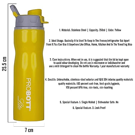 Probott You and Me Comby Set of 2, 1 Water Bottle 750ml, 1 Lunch Box 710ml, Combo Gift Set with Carry Bag