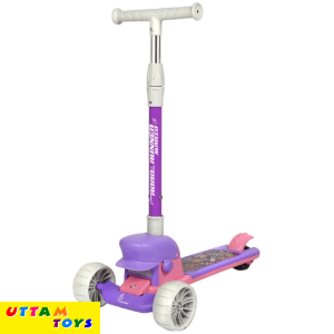 R For Rabbit Road Runner Mario Scooter - PU LED Wheels, 4 Level Height Adjustment, Anti Slip Deck (Purple Pink)