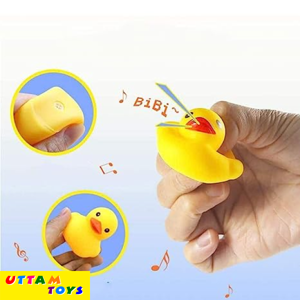 Rubber Ducks Squeak & Float Ducky Baby Shower Pool Toy for Toddlers -12 Pcs Yellow