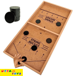 Uttam Toys String Hockey Table Board Game | Fast Sling Puck Board Game for Kids and Adults