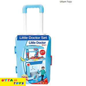 Little Doctor 2 in 1 Kids Luggage Real Action Play Set !