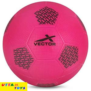 Vector X PVC Soft Kick Football for Sports, Training, Match - 20 cm (Pink)