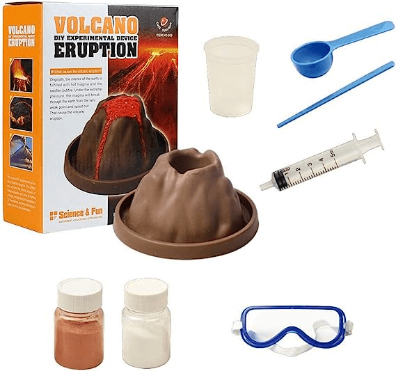 Volcano Model Kit | Photo Volcano Eruption DIY Core Project for Kids | Beaker Creatures Bubbling Volcano Hearth, Preschool Science STEM Toy