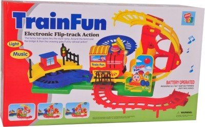 Wel Dey Train Fun Electronic Flip-Track Action
