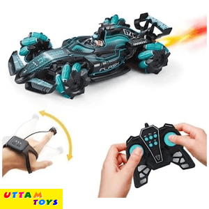 Uttam Toys Hand Sensor Stunt Toy Car Remote Control Smoke Car with LED Lights for Kids 1:10 Fog Stunt Drift Rc Car High Speed Racer Remote Control Toys 360° Rotation Fast Stunt Toy Car