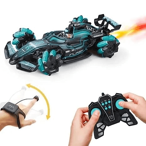 Uttam Toys Hand Sensor Stunt Toy Car Remote Control Smoke Car with LED Lights for Kids 1:10 Fog Stunt Drift Rc Car High Speed Racer Remote Control Toys 360° Rotation Fast Stunt Toy Car