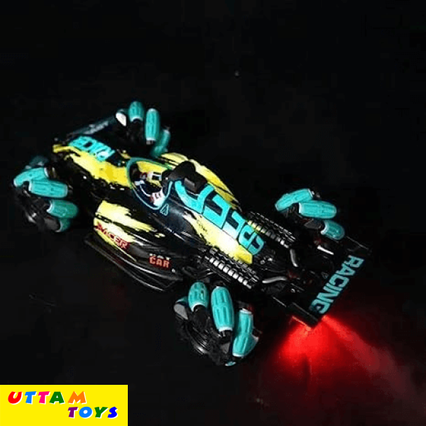 Uttam Toys Hand Sensor Stunt Toy Car Remote Control Smoke Car with LED Lights for Kids 1:10 Fog Stunt Drift Rc Car High Speed Racer Remote Control Toys 360° Rotation Fast Stunt Toy Car