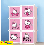 Uttam Toys Hello Kitty 6 Cube Plastic Storage Cabinet