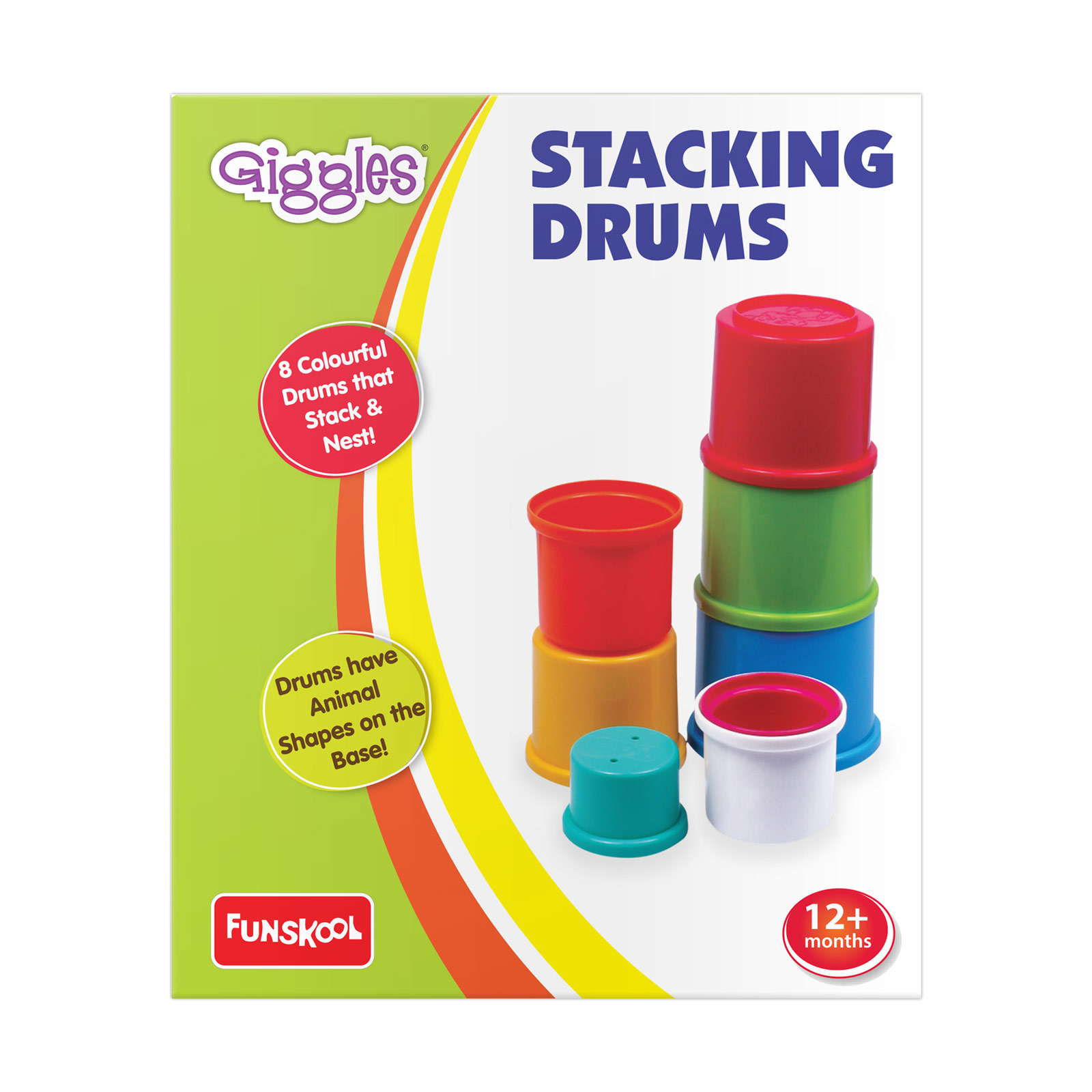 Funskool Giggles Stacking Drums Multicolour