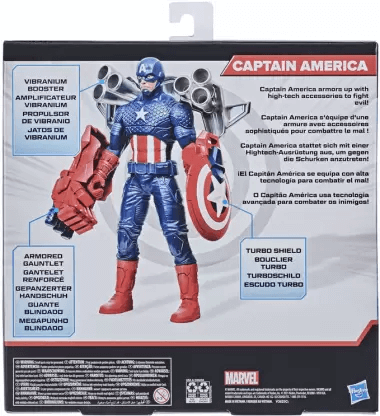 Hasbro Marvel 9.5-inch Scale Super Heroes and Villains Action Figure Toy Captain America (Multicolor)