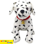 FunZoo Cute Sitting Dalman Dog Soft Toy Stuffed Soft Toys Huggable Washable Toy Birthday Gift for Girls Boys Kids White (30 cm)