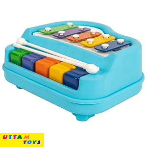 Kirat 2 in 1 Small Piano Xylophone Musical Toy - Multicolors