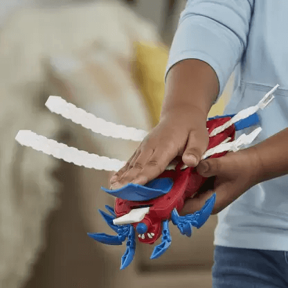 Hasbro Marvel Mech Strike Mechasaurs Spider-Man Arachno Nerf Blaster with 3 Darts - Ages 5+