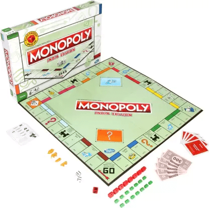 Monopoly India Edition Board Game for Families and Kids Ages 8 and Up, Classic Gameplay Money & Assets Games Board Game