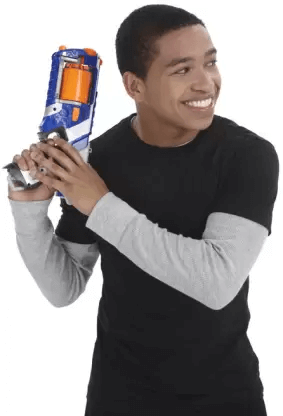 Nerf Elite Strongarm Toy Blaster with Rotating Barrel,Slam Fire, Incl. 20 Darts, Guns & Darts (Multicolor)