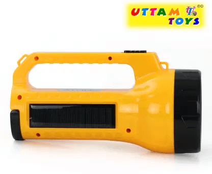 Uttam Toys Onlite Emergency Light Solar + Electric Rechargeable Torch Light Torch - Yellow