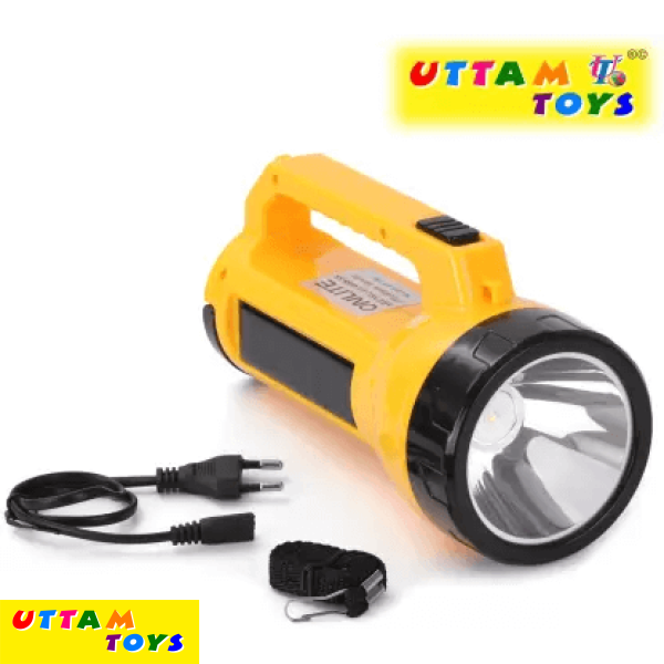 Uttam Toys Onlite Emergency Light Solar + Electric Rechargeable Torch Light Torch - Yellow